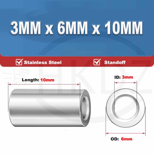 Stainless Steel Spacer Standoff Collar Stand off Spacers M3 M4 M5 M6 M8 M10 M12 - Picture 28 of 261