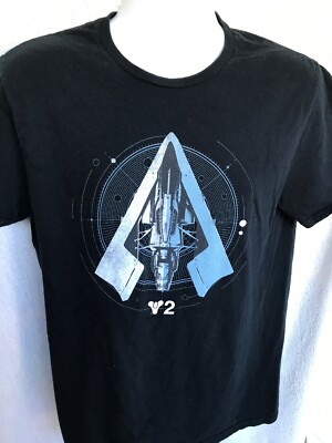 Bungie DESTINY GAMER T-SHIRT Black Halo Video Game Sz Adult Large