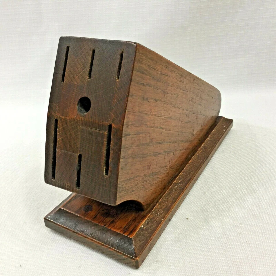 Afilador de cuchillos de madera Case XX vintage bloque 7 ranuras madera maciza Foto 2 de 4