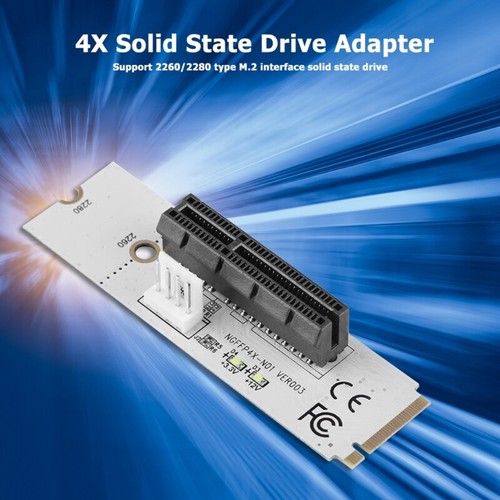 NGFF Key-m Adapter Easy-to-install PCI-e 1X 4x Card to NGFF 4X Signal Card - Photo 6/8