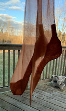 NEW 1940s WWII Vintage Woman s Sheer RAYON Stockings Back Seam CUBAN HEEL - 10.5