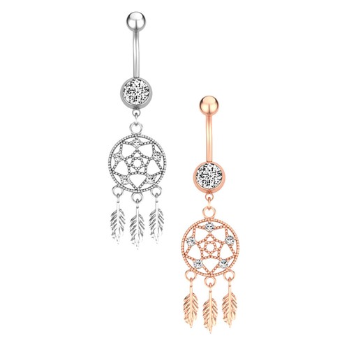 2Pcs Crystal Belly Button Rings Navel Piercing Bars Navel Rings Bar eBay