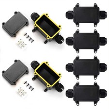 6PC Outdoor IP68 Waterproof Junction Box 2-Way 6-11mm Wire Range Cable Connector