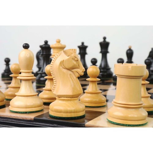 1950s' Fischer Dubrovnik Chess Pieces Only Set - Ebony & Boxwood - 3.8 " King - Picture 6 of 16