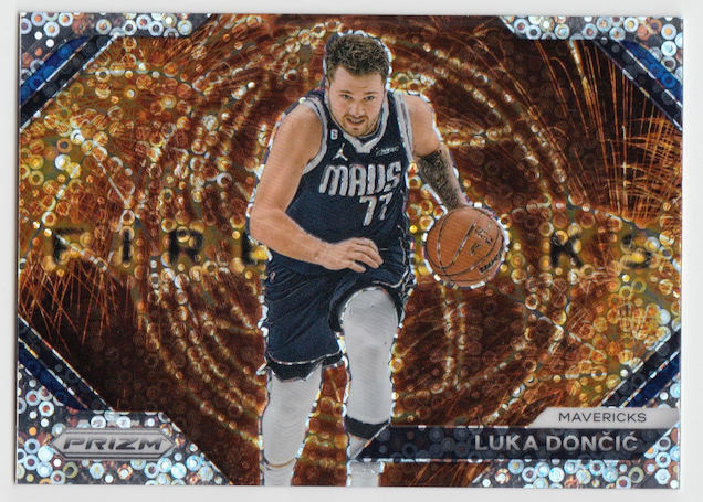 2023-24 Panini Prizm Fast Break Luka Doncic Fireworks Silver