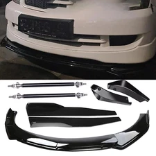 For Mitsubish Front Bumper Lip Splitter Spoiler Body Kit Side Skirt Glossy