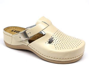 beige clogs