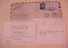 GUATEMALA US EMBASSY INVITE 1981 ,GUATEMAL METER PICTURES US EAGLE