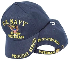 U.S NAVY VETERAN HAT BALLCAP OFFICIAL LICENSED NAVY PRODUCT PROUDLY SERVED