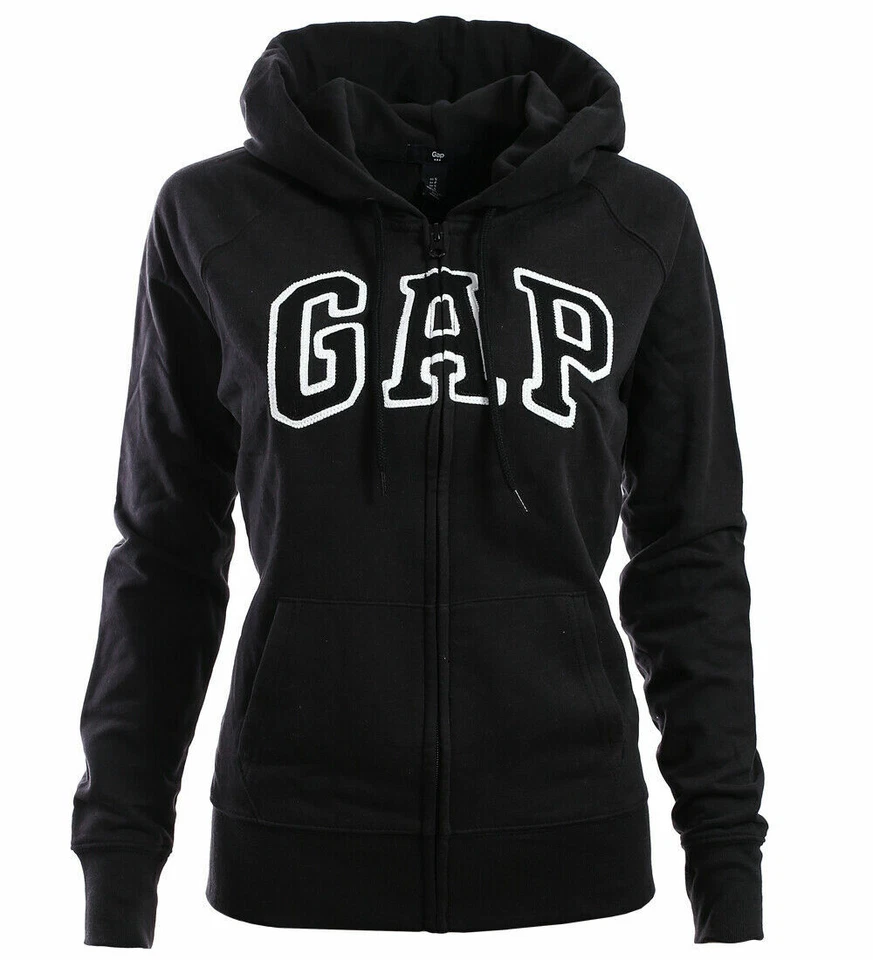 GAP Damen Kapuzenjacke Sweatjacke schwarz Größe wählbar