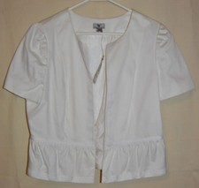 Women's WORTHINGTON White Cropped Blazer Size M Short Sleeve NWT
