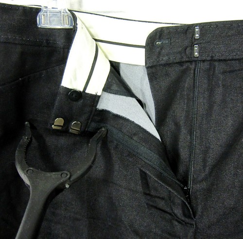 T Tahari Flair Pierna Vestido Pantalones Talla 14 Negro Sólido - Imagen 6 de 10