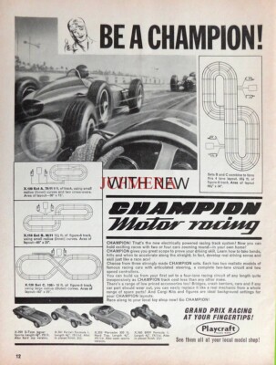 CHAMPION Slot Motor Racing Set ADVERT Original Vintage 1964 Print Ad ...