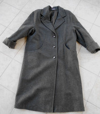 Vintage Jofeld Classic Woman's Long Charcoal Grey Wool Blend Coat ~ New