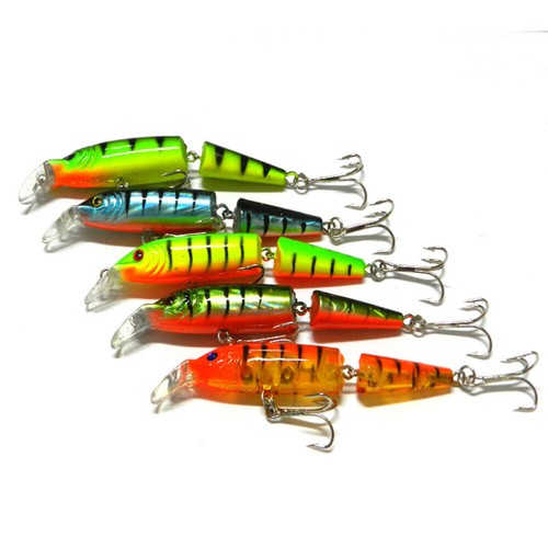 8 Appâts Pêche 5 Cm - Leurres Plastique Réalistes En Forme De Cigale, Colorés, Avec Crochets, Pour Eau Douce