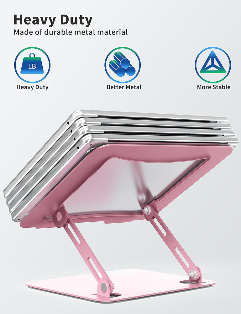 Adjustable Ergonomic Laptop Stand for Desk Portable Computer Riser