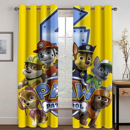 Tende oscuranti termiche spesse stampa 3D PAW Patrol per bambini anello con occhielli regalo superiore Regno Unito - Foto 50 di 50