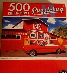 New Cra Z Art 500 Piece Puzzle Red Convertible Red Barn Oil Parts