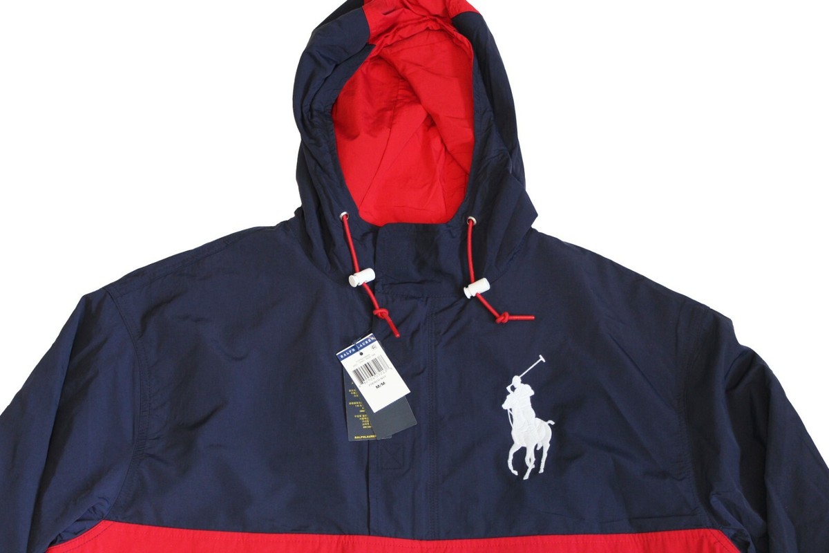 Polo Ralph Lauren Mens Colorblock Half Zip Big Pony Team USA