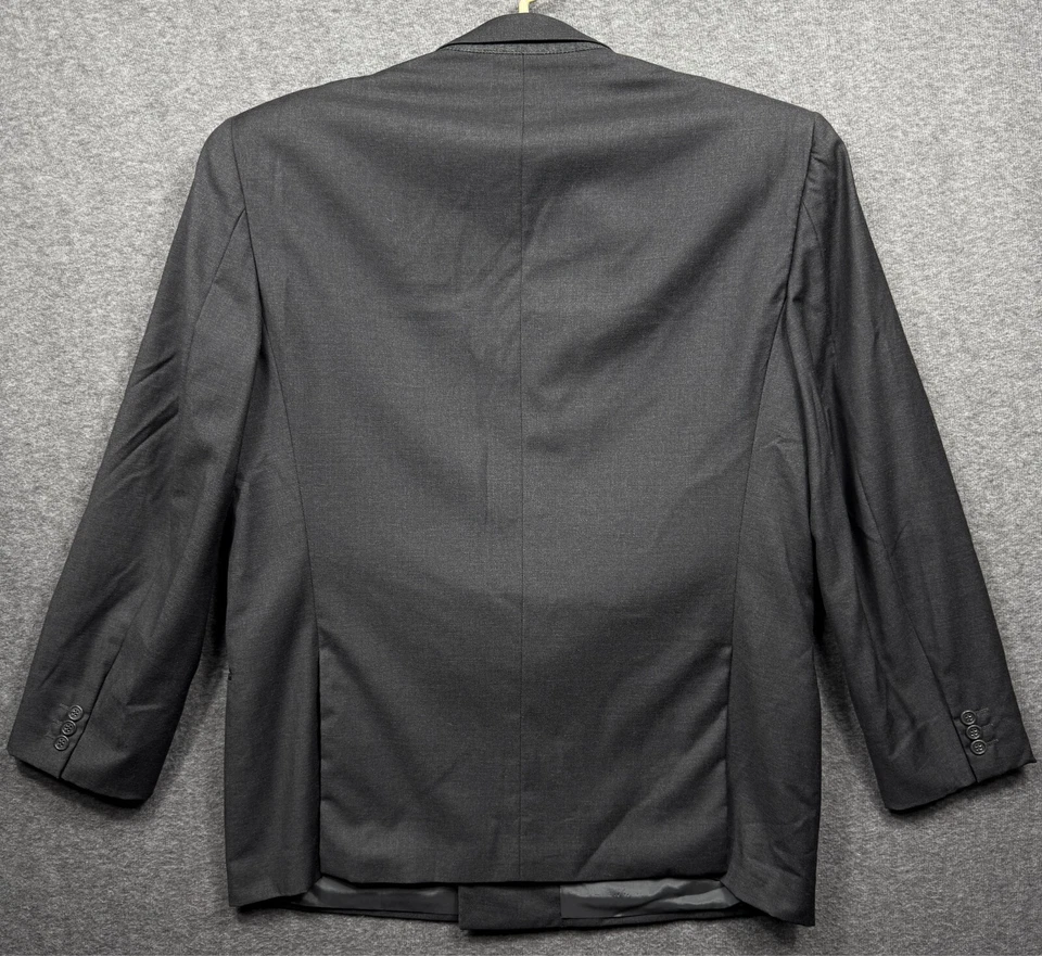 Blazer Ungaro Loro Piana Para Hombres 58L Gris Lana Tasmania 120s Doble Pecho Abrigo Foto 3 de 4