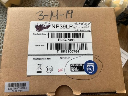 NEC NP39LP / 100014157 Projector Lamp w/ OEM Original Philips bulb inside !!