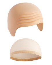 2 PCS Bald Caps Halloween Latex Bald Head Wig Cap Makeup Costume Accessories ...