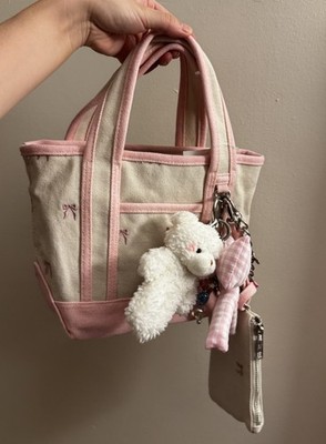 NWT Madden Girl Mini Tote Pink Bows Viral Teddy Bear Charms Hearts Gems VHTF