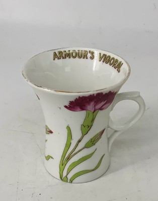 Antique vintage Armour s Vigoral advertising porcelain teacup