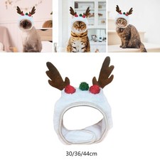 Pet Christmas Hat Puppy Headgear White Decorative Cosplay Costume Accessories