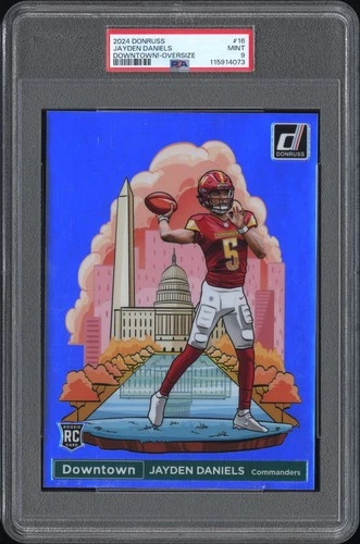 2024 Panini Donruss Jayden Daniels Downtown! Oversize Rookie #16 PSA 9 Mint