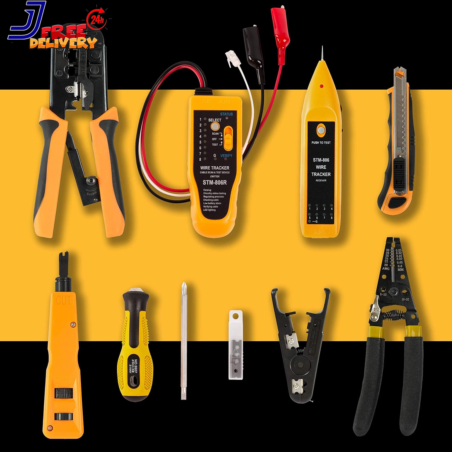 InstallerParts Professional Network Tool Kit 15 In 1 - RJ45 Crimper Tool Cat NEW