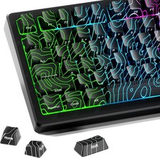 Shine Through Keycaps w/IMD Tech, Custom Topographic Keycaps 60 75 100 Percent