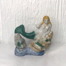 Vintage Nude Mermaid Lying on Seashells Figurine, Japan, MCM, EXC COND