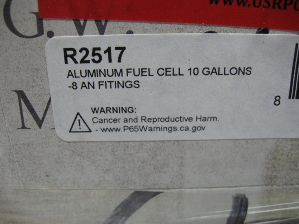 Racing Power Company RPC R2517 Fabricated 10 Gallon Aluminum Fuel Cell - Изображение 2 из 3