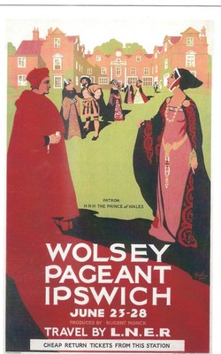 UK RAIL WERBEPLAKAT POSTKARTE WOLSEY FESTZUG IPSWICH KARTE NR. 10176096