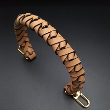 50cm Genuine Leather Braided Handle Strap Purse Handbag Weaving Replacement