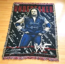 1998 The Undertaker WWF Blanket 56x44 Inch USA Wrestling Northwest Company 
