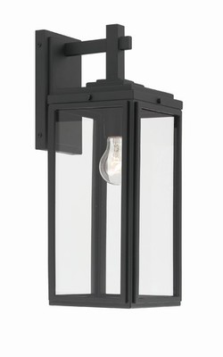 Crystorama Lighting Group BYR-80102 Byron 17'' Tall Wall Sconce - Black