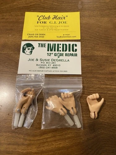 Vintage Reproduction GI Joe 12 Inch Replacement Hand Sets Kung Fu Grip