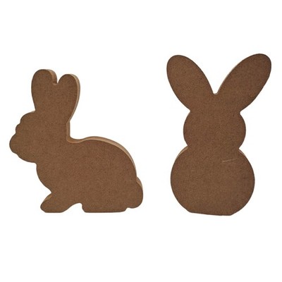 Easter Bunny Ornament Wooden Rabbit Table Decorations Lovely Craft Toy Gifts