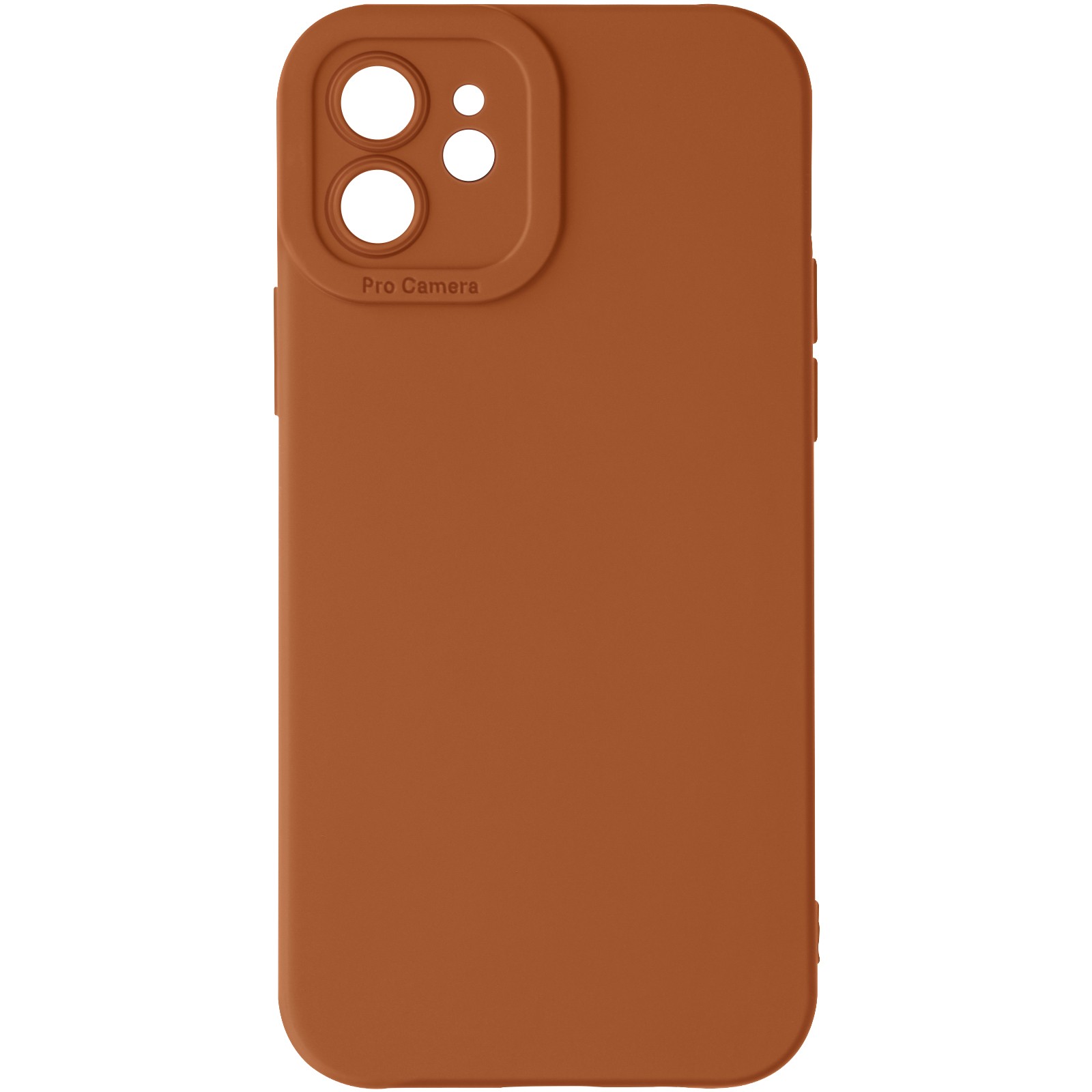 Coque iPhone 12 Avizar protection objectif photo surélevée antichoc mate marron