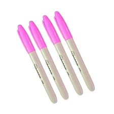 ELECTRIC PINK Sharpie Markers Fine Point Permanent Marker Lot Of 4