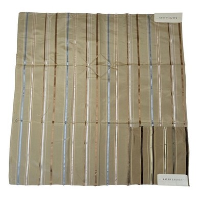 VTG Ralph Lauren Upholstery Fabric Remnant Debutante Stripe Palm 27x27 inch 0800