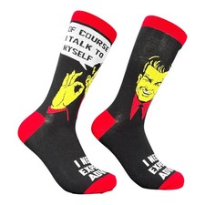 Of Course I Talk to Myself I Need Expert Advice Socks Funny Sarcastic Graphic