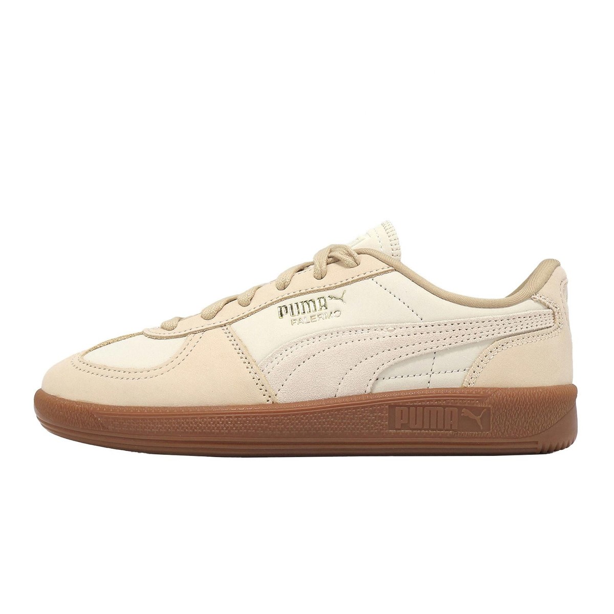 Puma Palermo Lux Wns Beige Ivory Gum Women Lifestyle Casual Shoes
