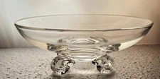 Vintage Steuben Crystal 8" Scroll Footed Low Bowl John Dreves #7967 EXC COND!