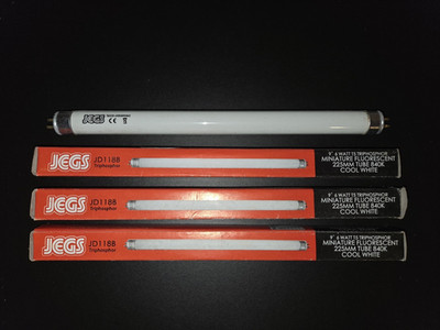 4er Pack 6W T5 Jegs Triphosphor Miniatur Leuchtstoffröhre 225mm Röhre 840k Birne