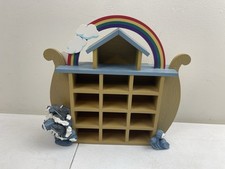 NOAH'S ARK, Wood Shelf Rainbow Design Missing Figures