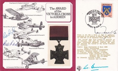 DM3 Award VC to Airmen. Signed 3 Victoria Cross Holder.,Learoyd,Reid,Fraser