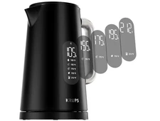 KRUPS Smart Temp Electric Kettle: 1.7L Capacity, 5 Precise Temperature Settings